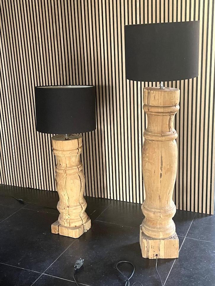 Landelijke robuuste schemerlampen, Huis en Inrichting, Lampen | Lampenkappen, Gebruikt, 50 cm of meer, Rond, Ophalen of Verzenden