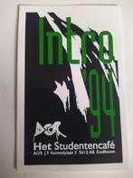 Oude sticker. Studentencafe AOR.  Eindhoven.  Intro 1994., Ophalen of Verzenden, Zo goed als nieuw