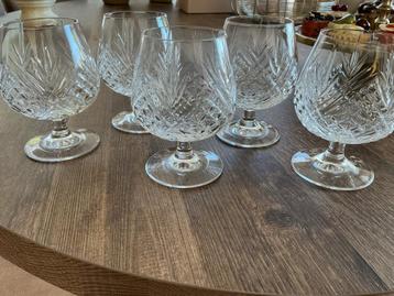 5 Crystal D'Arques Masquerade Brandy Glazen beschikbaar voor biedingen