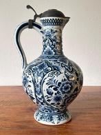 Dekselkan met tinnen deksel - Delfts Blauw - Oud Delfts, Antiek en Kunst, Antiek | Keramiek en Aardewerk, Ophalen of Verzenden