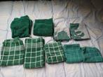 Set Handdoeken & Theedoeken - Groen, Huis en Inrichting, Keuken | Textiel, Ophalen of Verzenden, Gebruikt