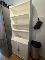 HAUGA Hoge kast met 2 deuren, wit, 70x199 cm, Huis en Inrichting, Kasten | Boekenkasten, Ophalen, Zo goed als nieuw, 25 tot 50 cm