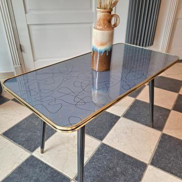Vintage Salontafel/Bijzettafel Jaren '60, lichtblauw. beschikbaar voor biedingen