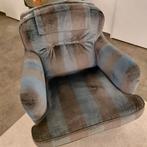 Comfortabele fauteuil met gestreepte bekleding, Huis en Inrichting, Ophalen, Gebruikt, Minder dan 75 cm, Vintage