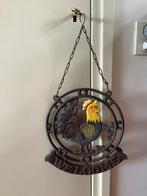 Uithangbord, gietijzer bord haan, welkom, welcome, Ø 25 cm., Ophalen, Nieuw