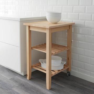 IKEA BEKVÄM Roltafel, berken, 58x50 cm beschikbaar voor biedingen