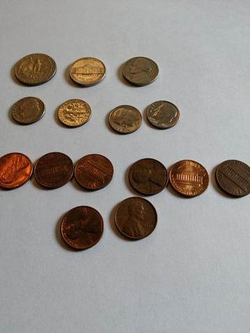 Lotje dollar centen jaren 60/70 in 1 koop beschikbaar voor biedingen