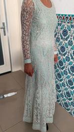 Turquoise jurk voor een (moslim) bruiloft, Overige typen, Overige kleuren, Ophalen of Verzenden, Zo goed als nieuw
