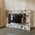 Barok spiegel - Houten lijst Wit - 100 x 70 cm - TTM Wonen, TTM Wonen, Meubels – (Perzische) Tapijten en Woonaccessoires, Nieuw