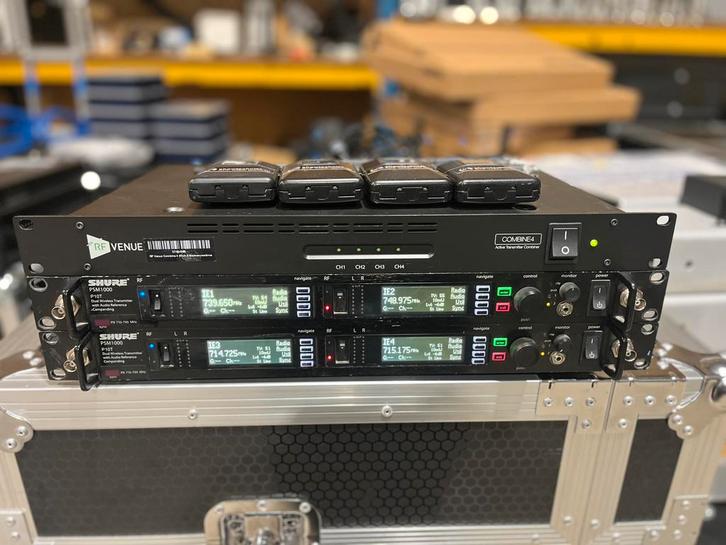 Shure psm 1000 in ear sets en antenne combiner, Muziek en Instrumenten, Microfoons, Gebruikt, Overige typen, Ophalen of Verzenden