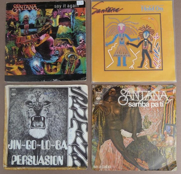 3x Singletjes , 1x hoesje 45 toeren van SANTANA, Cd's en Dvd's, Vinyl Singles, Gebruikt, Single, Pop, 7 inch, Ophalen of Verzenden