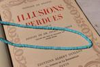 Turkoois Blauw Kralen Collier, Ophalen of Verzenden, Zo goed als nieuw, Blauw, Zilver