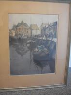 rogier hebbelinck haven van bergen op zoom gesigneerd, Ophalen of Verzenden