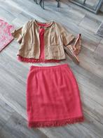 Sandra Pabst rok linnen look mix katoen maat 38 40, Kleding | Dames, Verzenden, Zo goed als nieuw, Maat 38/40 (M), Rood