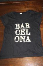 t-shirt zwart barcelona, Zwart, Ophalen of Verzenden, Gedragen, Maat 36 (S)