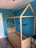 Steigerhout bed huis grote lade 80 x 200 inclusief matras, Ophalen, 85 tot 100 cm, Zo goed als nieuw, Matras