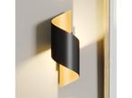 Swirl design wandlampen goud zwart, NIEUW !!, Verzenden, Nieuw, Plafondspot of Wandspot