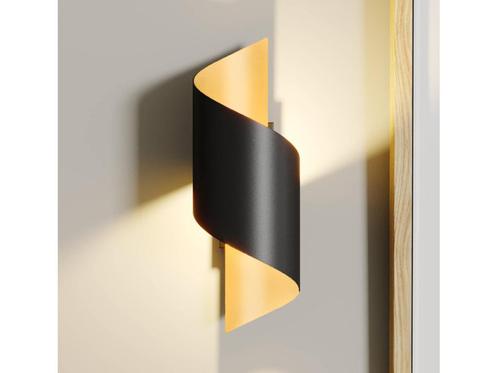 Swirl design wandlampen goud zwart, NIEUW !!, Huis en Inrichting, Lampen | Spots, Nieuw, Plafondspot of Wandspot, Verzenden