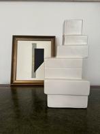 Mid century modern vaas vase wit designvaas vintage, Wit, Aardewerk of Porselein, Ophalen of Verzenden, Zo goed als nieuw