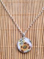 Vintage Flower Power ketting '60s, Sieraden, Tassen en Uiterlijk, Verstelbaar, Ophalen of Verzenden, Zo goed als nieuw, Zilver