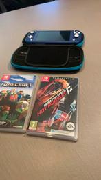 Nintendo swich lite blauw, met games en hoesje, Spelcomputers en Games, Spelcomputers | Nintendo Switch Lite, Ophalen of Verzenden