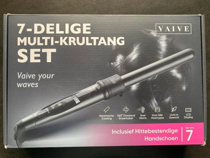 Vaive 7-delige Multi-Krultang Set, Witgoed en Apparatuur, Persoonlijke-verzorgingsapparatuur, Zo goed als nieuw, Haarverzorging