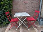 Tuinset voor tuin of balkon met inklaptafel en klapstoelen, Tuin en Terras, Tuinsets en Loungesets, Gebruikt, Ophalen