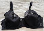 Nieuwe Zwarte BH met beugel en kanten details maat 105D, Ophalen of Verzenden, Zwart, BH