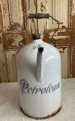 Brocante oude emaille petroleumkan 5 liter / wit, Ophalen of Verzenden