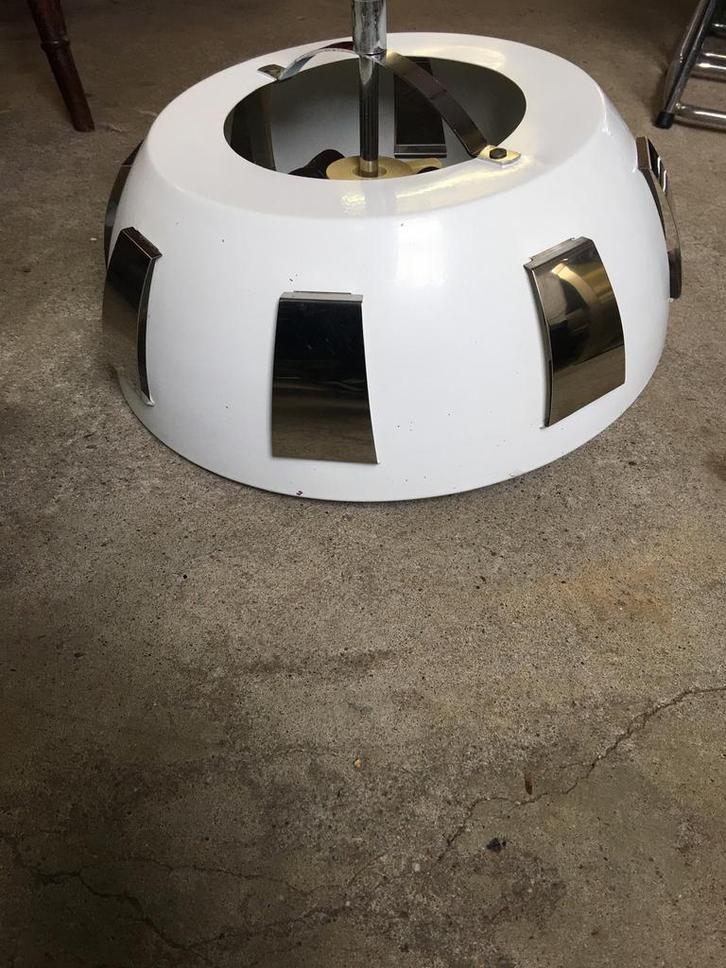 Space Age pendel UFO hanglamp, Huis en Inrichting, Lampen | Hanglampen, Gebruikt, Minder dan 50 cm, Metaal, Ophalen of Verzenden