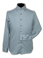 British Indigo gestreept overhemd, shirt, Mt. S, Kleding | Heren, Overhemden, Halswijdte 38 (S) of kleiner, Zo goed als nieuw