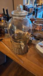 Drankdispenser met rieten mand, Ophalen of Verzenden, Zo goed als nieuw