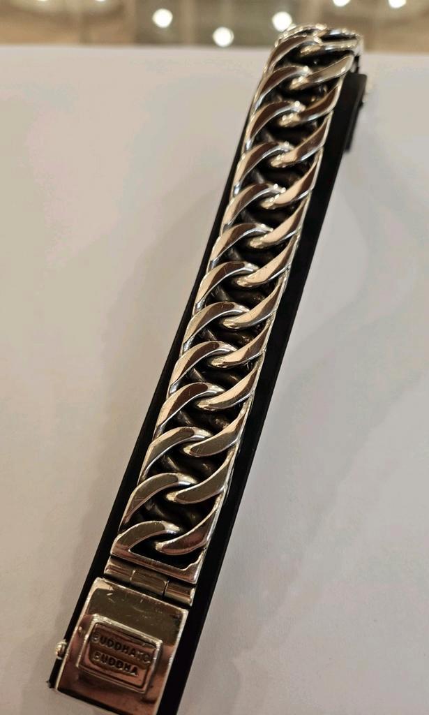 925 Buddha to buddha armband Esther big zilver, Sieraden, Tassen en Uiterlijk, Armbanden, Zo goed als nieuw, Goud, Goud, Ophalen of Verzenden