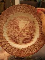 Vintage Bord met Landelijk Tafereel, Ophalen of Verzenden