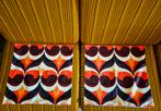 Nieuw! Set van 2 retro kussenhoezen met rits, Huis en Inrichting, Woonaccessoires | Kussens, Ophalen of Verzenden, Nieuw, Vierkant