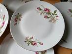 Borden eet diner roos roosknopjes goud stempel, Antiek en Kunst, Antiek | Servies los, Ophalen of Verzenden