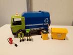 Playmobil 6110 vuilniswagen met containers compleet., Complete set, Ophalen of Verzenden, Zo goed als nieuw