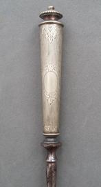 Om 1750 - 1800 Vleesvork Vork Bestek Zilveren Heft Handvat, Antiek en Kunst, Ophalen of Verzenden, Zilver
