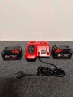 Milwaukee 2x 5.0Ah Accu's + Snellader M12-18FC, Doe-het-zelf en Verbouw, Gereedschap | Machine-onderdelen en Toebehoren, Ophalen of Verzenden