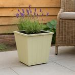 Hardhouten Plantenbak Lichtgroen Mint 28x28x32 cm op=op, Tuin, Minder dan 60 cm, Vierkant, Nieuw