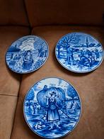 Drie Delft Blauwe Wandborden - Handgeschilderd, Antiek en Kunst, Antiek | Wandborden en Tegels, Ophalen of Verzenden