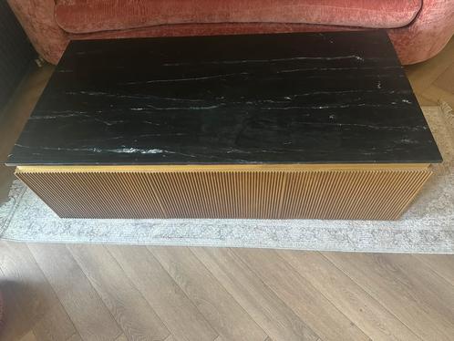 Salontafel Ironville Gold Marmeren., Huis en Inrichting, Tafels | Salontafels, Zo goed als nieuw, Minder dan 50 cm, 50 tot 100 cm