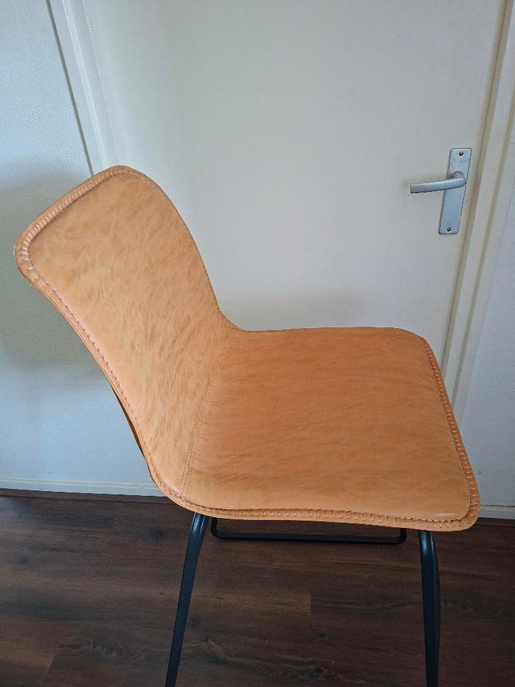 Barstoel, Huis en Inrichting, Barkrukken, Zo goed als nieuw, 60 tot 90 cm, Leer, Metaal, 2 krukken, Met voetsteun, Ophalen