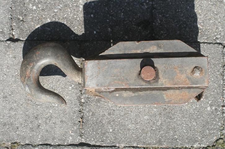zware dubbele katrol takel van gietijzer 35cm, Antiek en Kunst, Antiek | Gereedschap en Instrumenten, Verzenden
