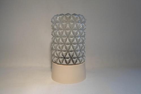 Vintage Plafond Lamp Wit Bakeliet, Huis en Inrichting, Lampen | Plafondlampen, Zo goed als nieuw, Glas, Ophalen of Verzenden