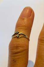 14K Gouden Ring met 2 Steentjes, Sieraden, Tassen en Uiterlijk, Ringen, Ophalen of Verzenden, Zo goed als nieuw, 17 tot 18, Met edelsteen