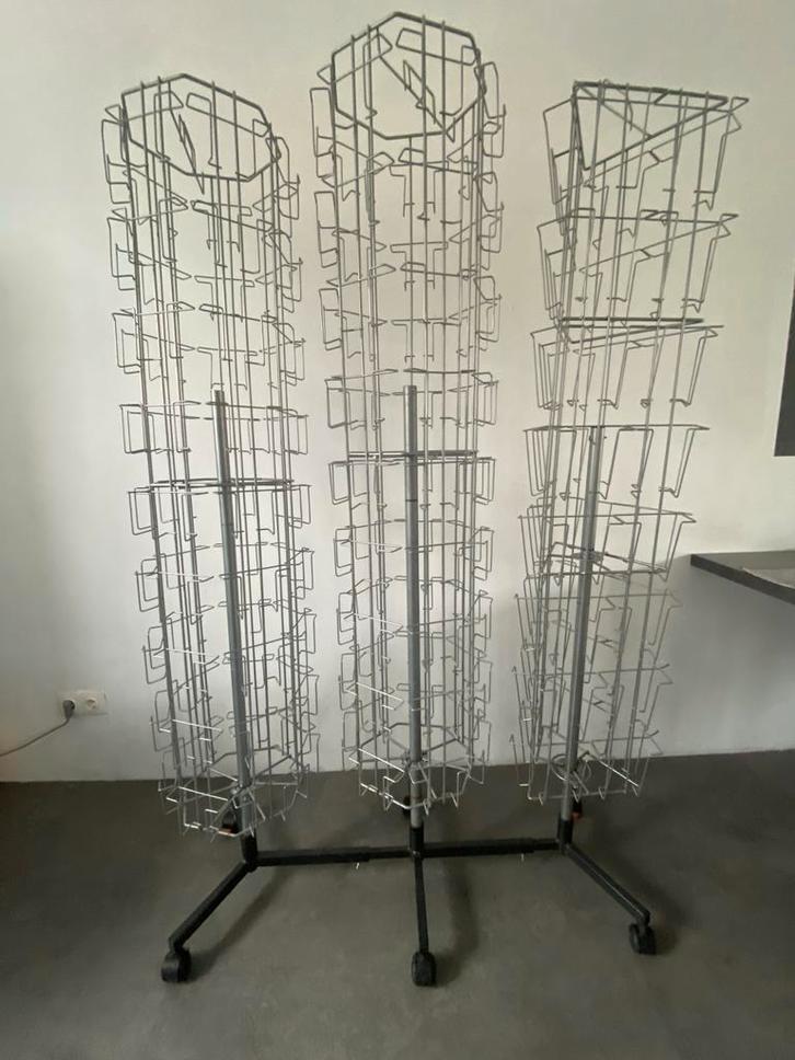 3 Verrijdbare Kaartenrekken - Diverse Hoogtes, Diversen, Rommelmarktspullen, Gebruikt, Ophalen