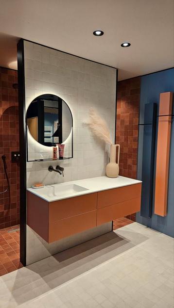 Calidris badmeubel 160 cm links Nieuw Terracotta beschikbaar voor biedingen