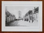Grote oude foto Katwijk aan Zee Vuurtoren + Straat (reprint), Ophalen of Verzenden, Voor 1940, Gebruikt, Overige onderwerpen