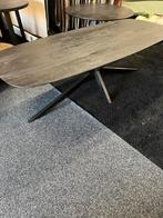 Eettafel deens ovaal mangohout 240cm zwart, Huis en Inrichting, Tafels | Eettafels, Info@savoireinteriors.com, 100 tot 150 cm